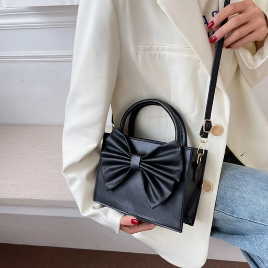 Bow Handbag - Black