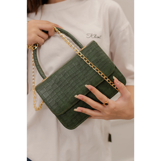 Croc Handbag - Green