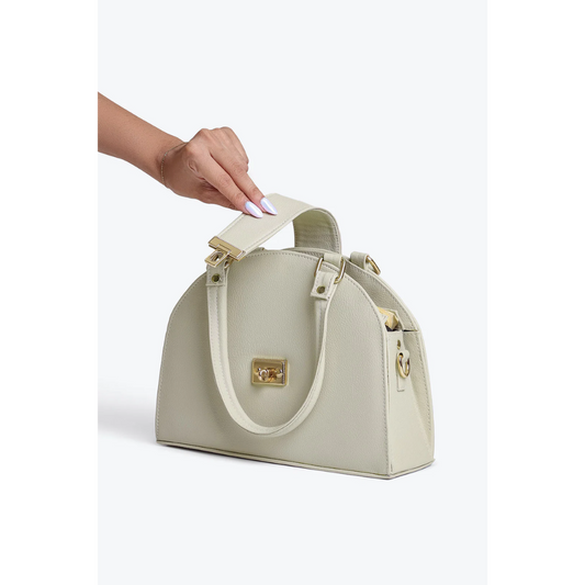 D Box Handbag - Beige