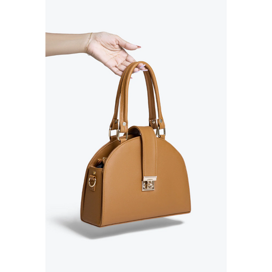 D Box Handbag - Brown