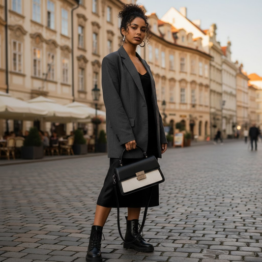 Imported Crossbody Bag - Black