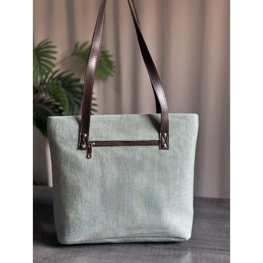 Luxe Grace Tote Bag - Sage Green
