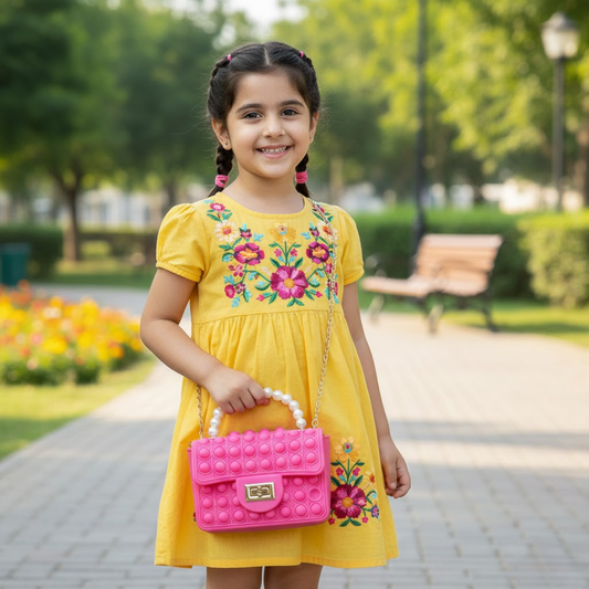 Mini Pop It Crossbody Bag - Bright Pink