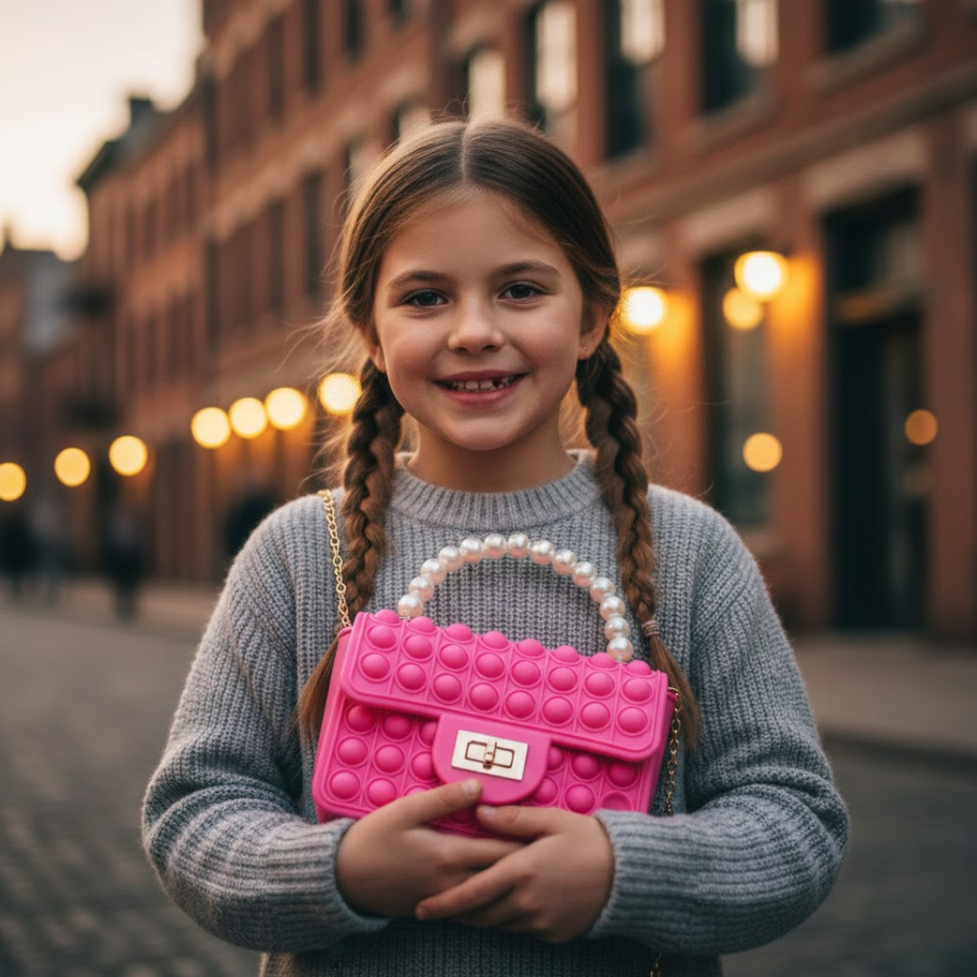 Mini Pop It Crossbody Bag - Bright Pink
