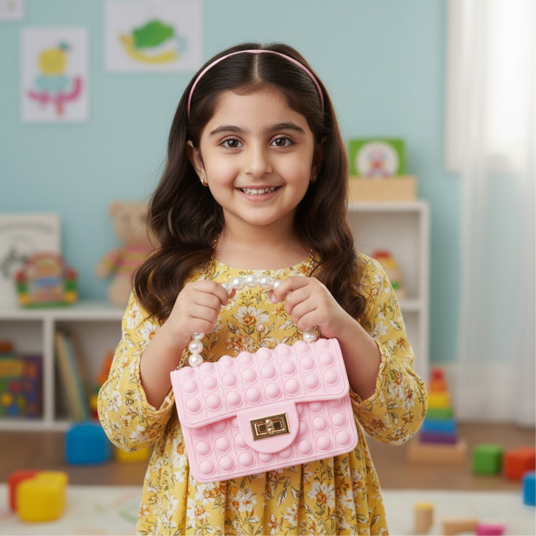 Mini Pop It Crossbody Bag - Light Pink