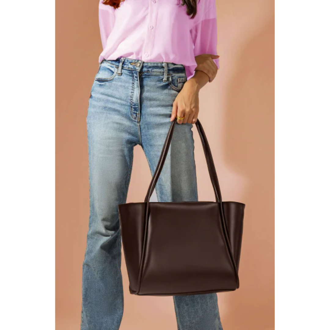 Pyramid Tote - Brown