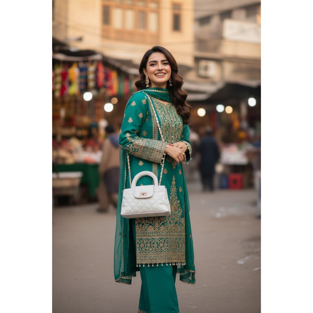 Quilted Mini Top-Handle Bag - White