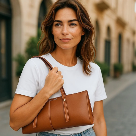 Rectangular Tote - Brown