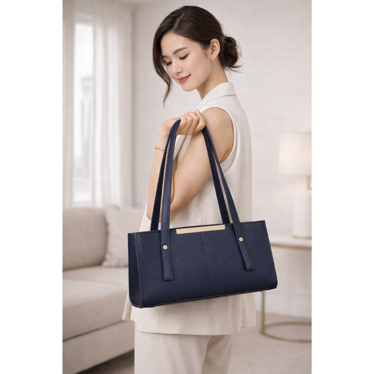 Rectangular Tote - Navy Blue