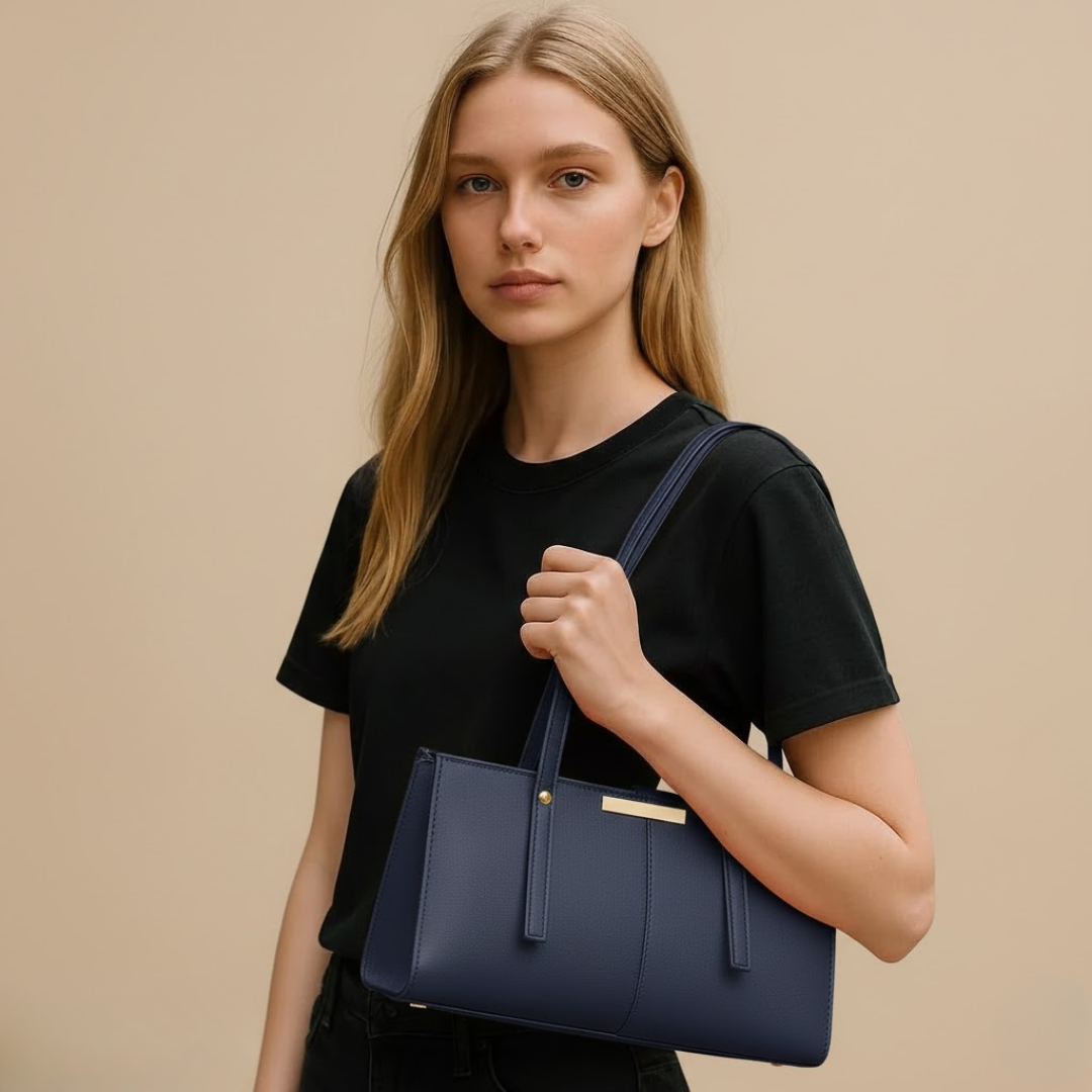 Rectangular Tote - Navy Blue