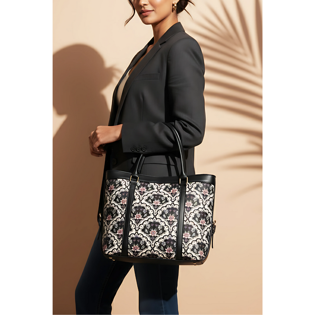 Twilight Strap Canvas Tote - Black