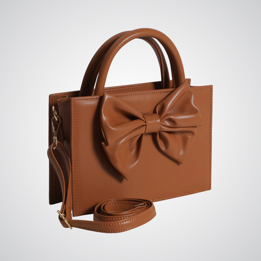 Bow Handbag - Brown