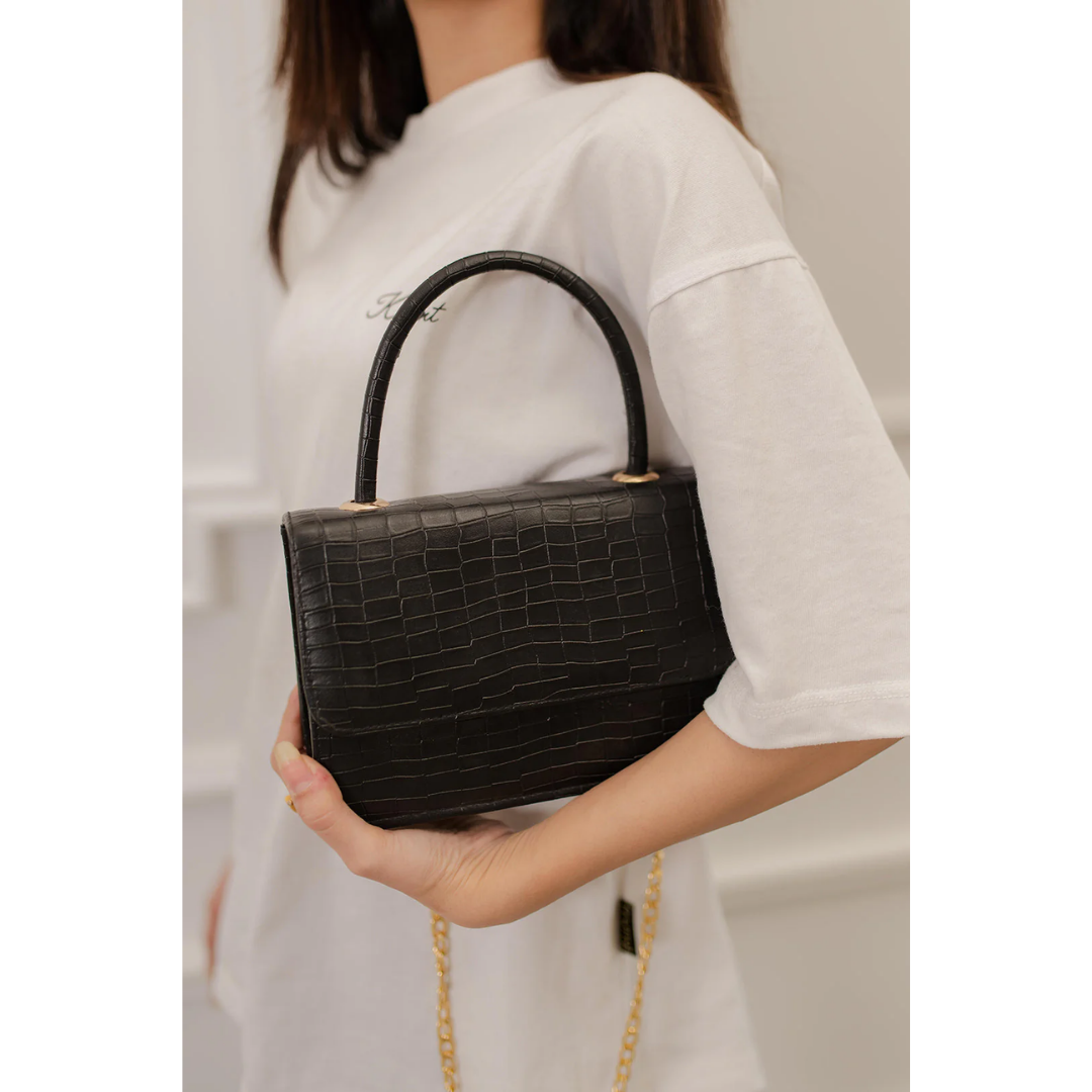 Croc Handbag - Black