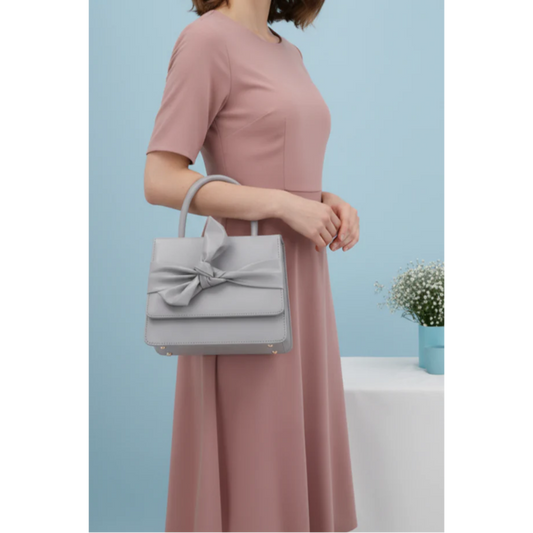 Elleknot Handbag - Grey