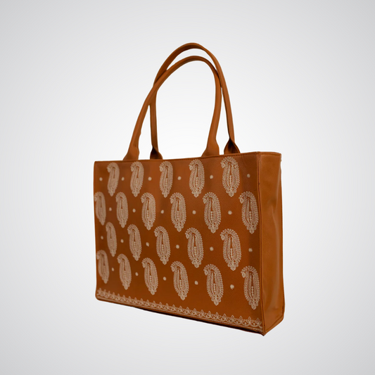 Embroidery Tote - Mustard