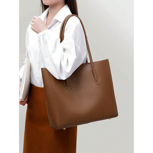 Everyday Tote + Pouch - Brown