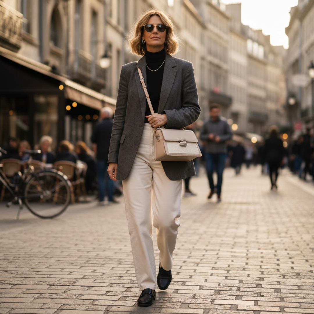 Imported Crossbody Bag - Beige