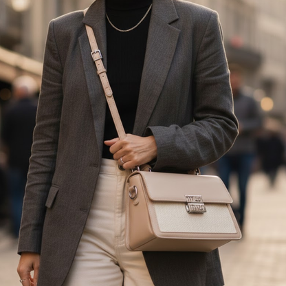 Imported Crossbody Bag - Beige