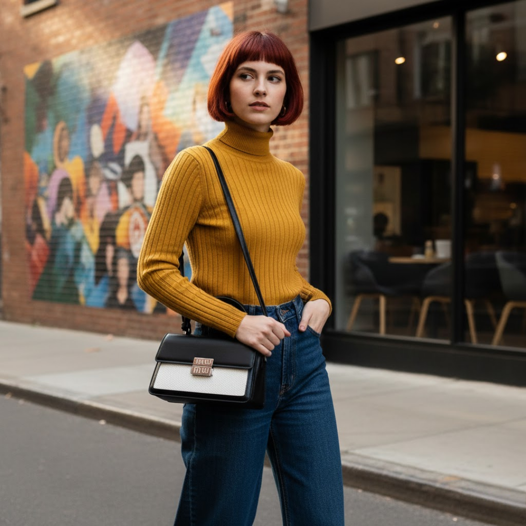 Imported Crossbody Bag - Black