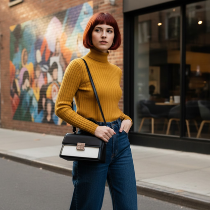 Imported Crossbody Bag - Black