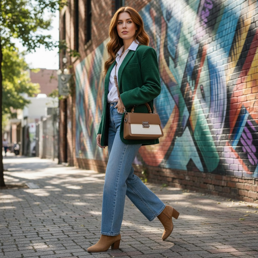 Imported Crossbody Bag - Brown