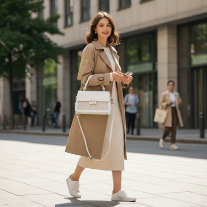 Imported Crossbody Bag - White