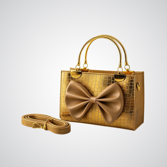 Bow Handbag - Golden