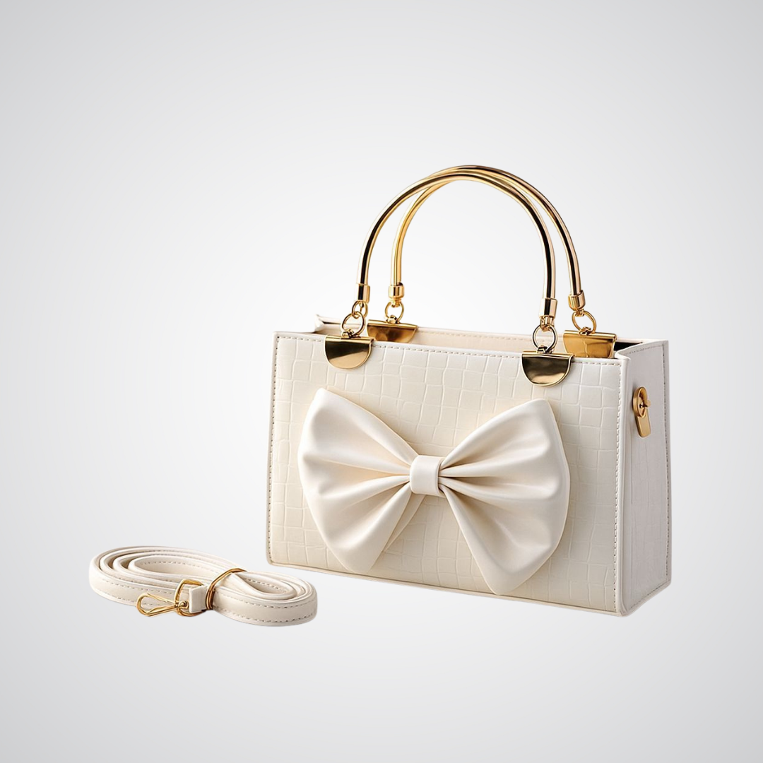 Bow Handbag - White