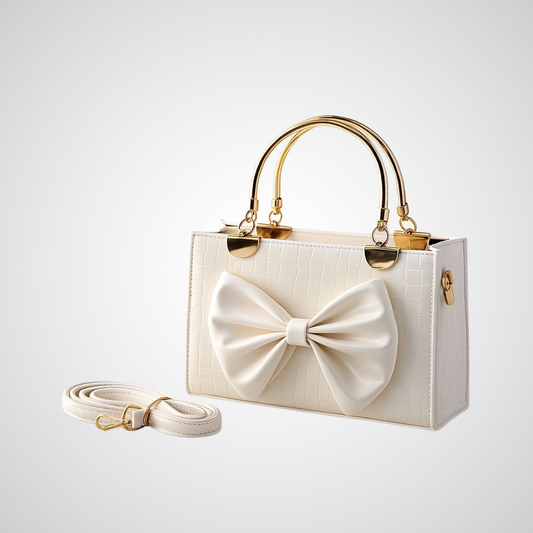 Bow Handbag - White