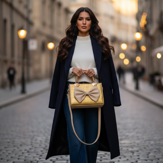 Bow Handbag - Yellow