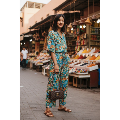 LV Checkered Crossbody Bag - Brown