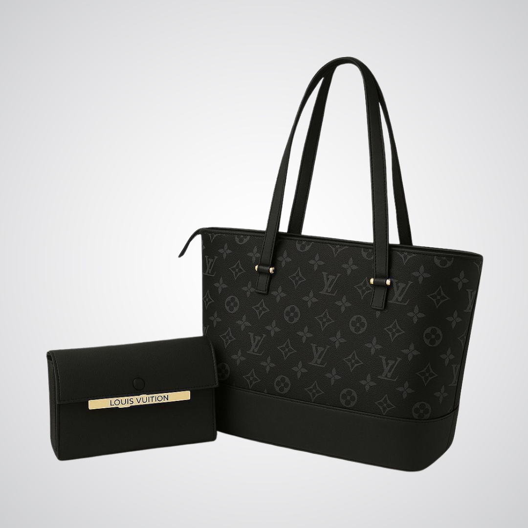 LV Tote + Pouch - Black