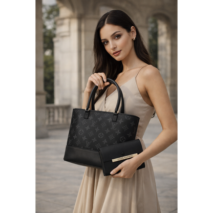 LV Tote + Pouch - Black