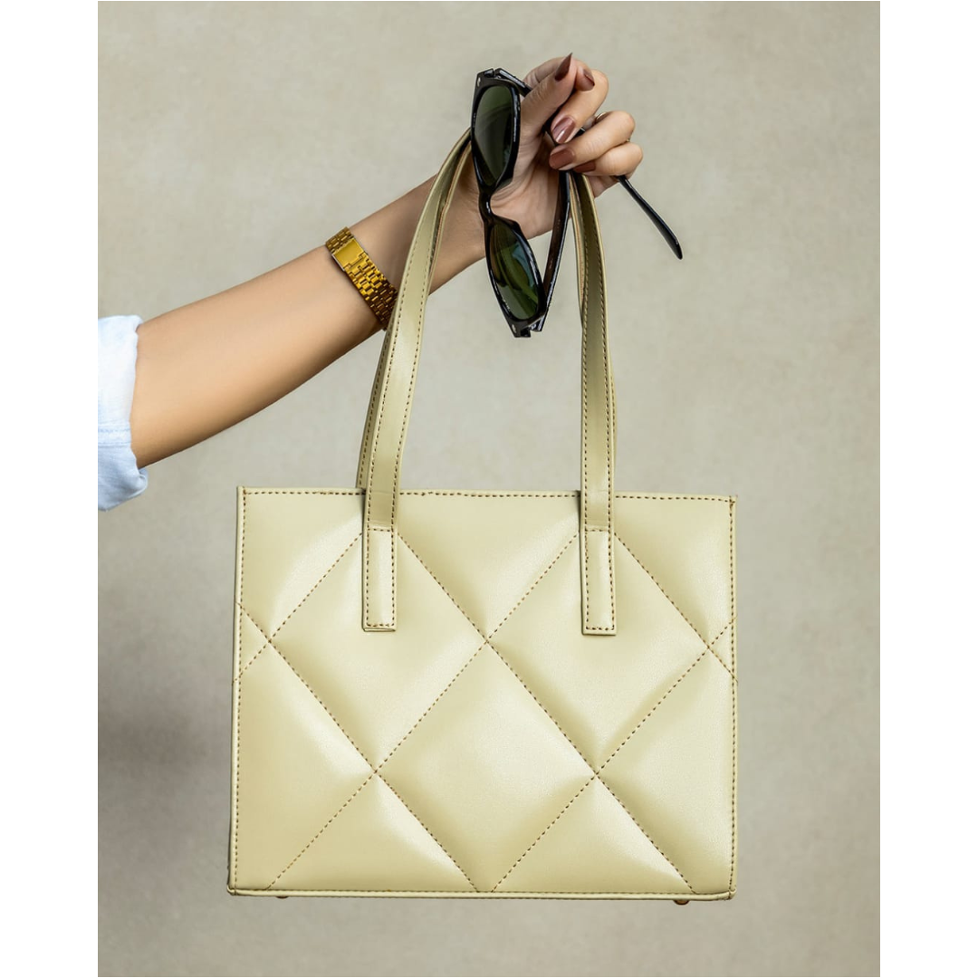 Luxe Hip Hop Handbag - Beige