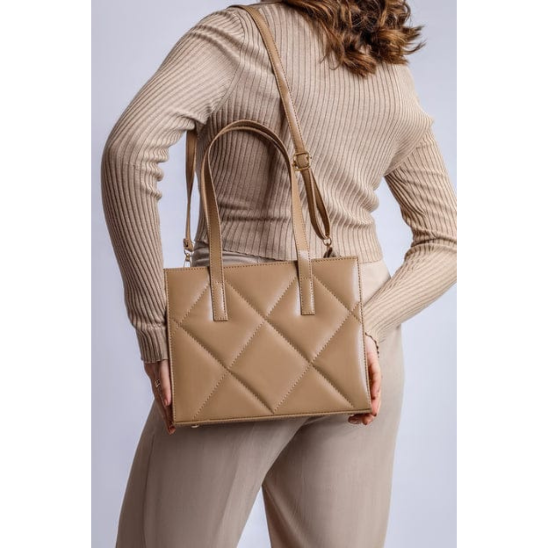 Luxe Hip Hop Handbag - Brown
