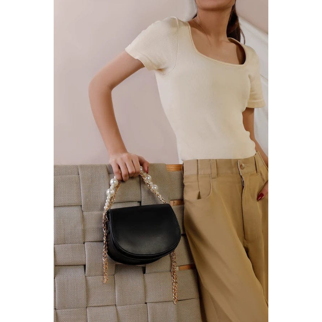 Midnight Pearl Handbag - Black