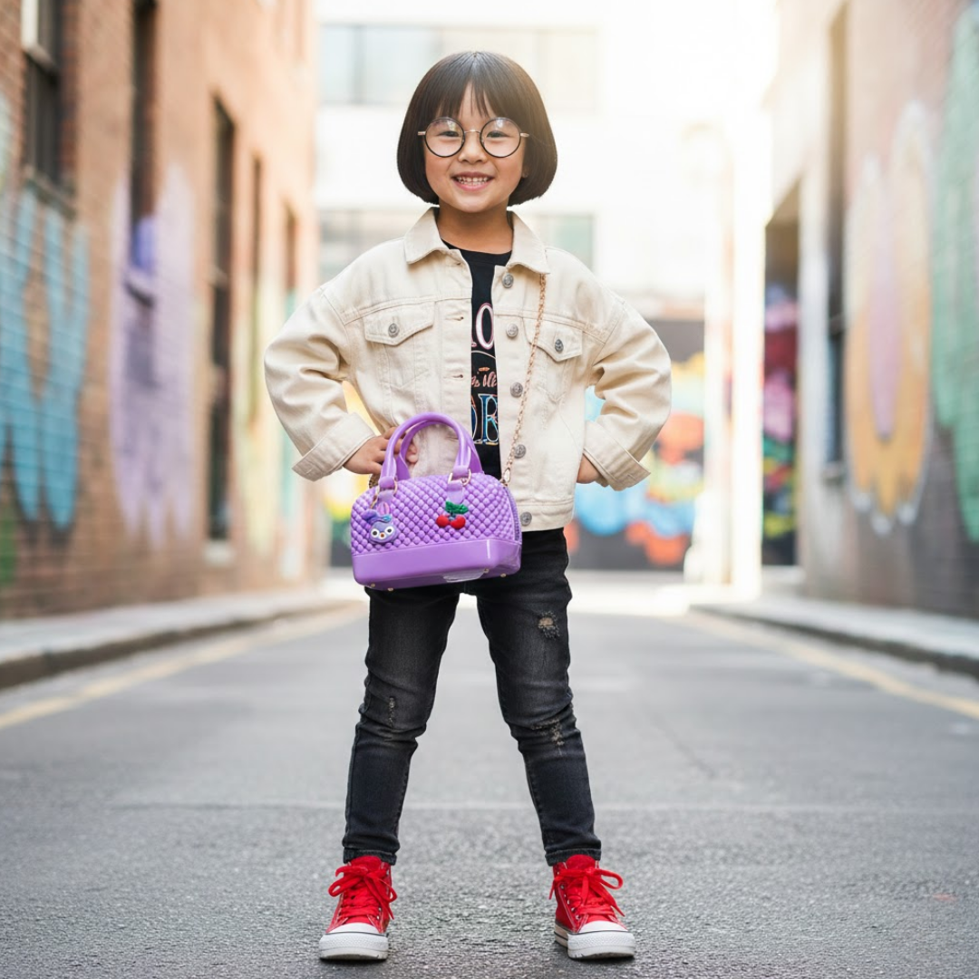 Mini Fiber Jelly Bag - Purple