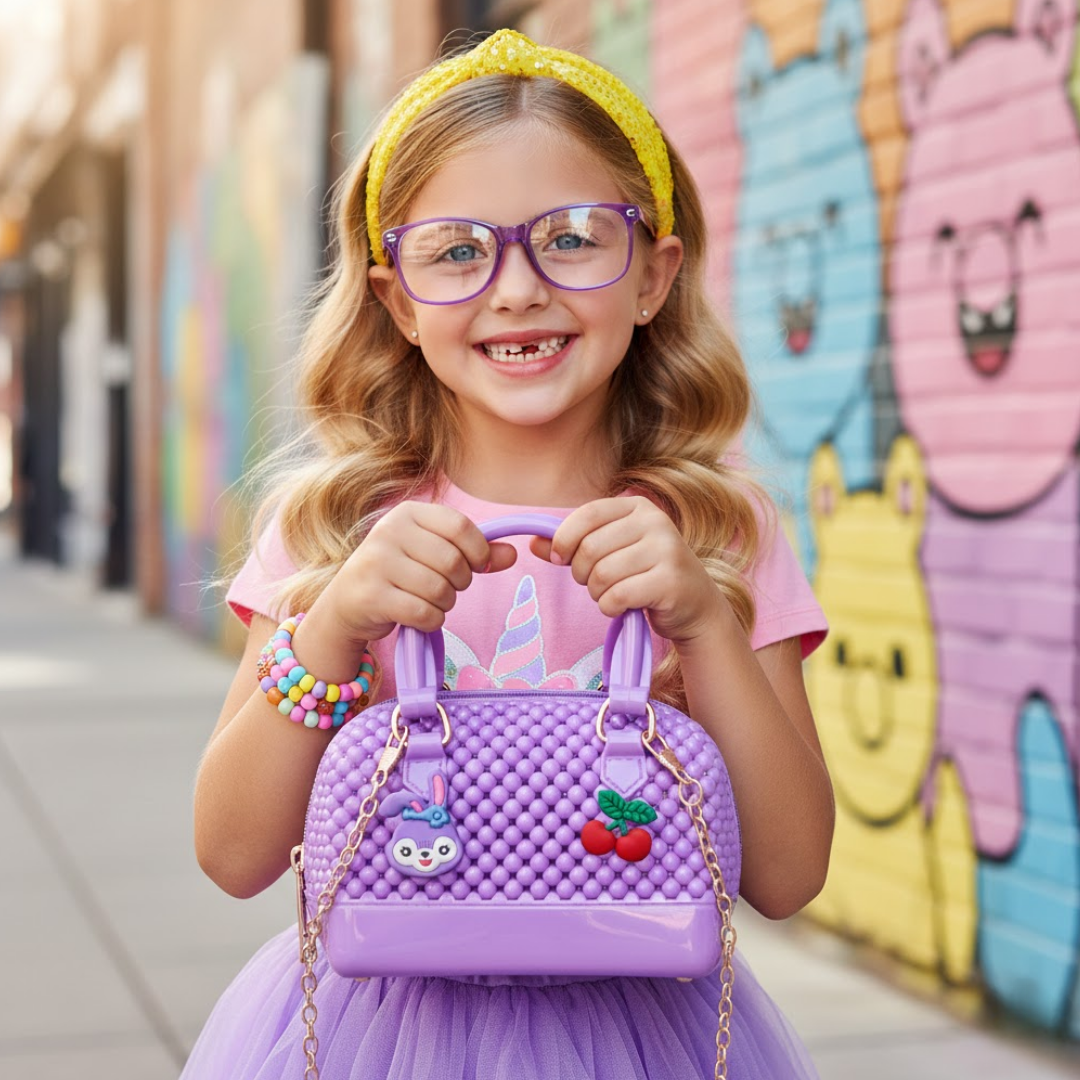 Mini Fiber Jelly Bag - Purple