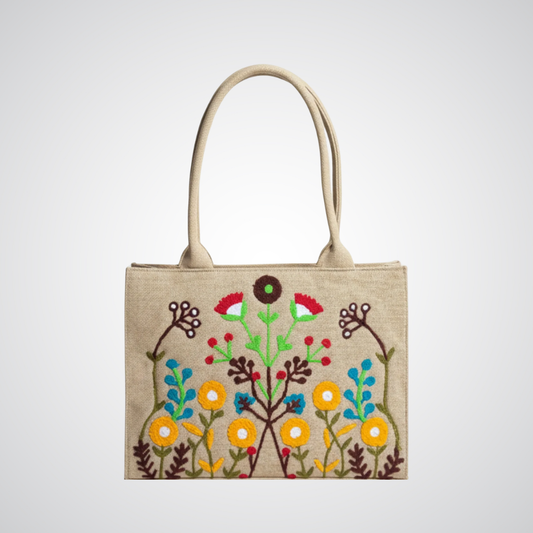 Mini Jute Tote - Beige