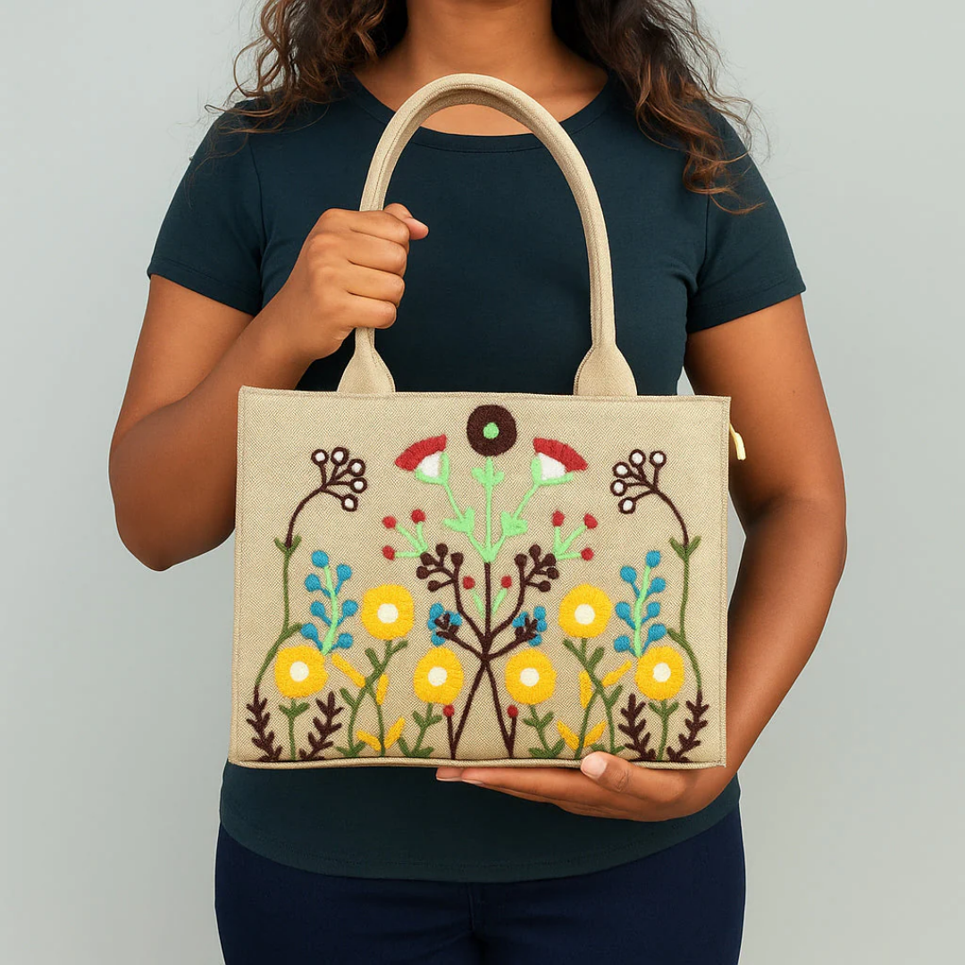 Mini Jute Tote - Beige