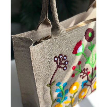 Mini Jute Tote - Beige