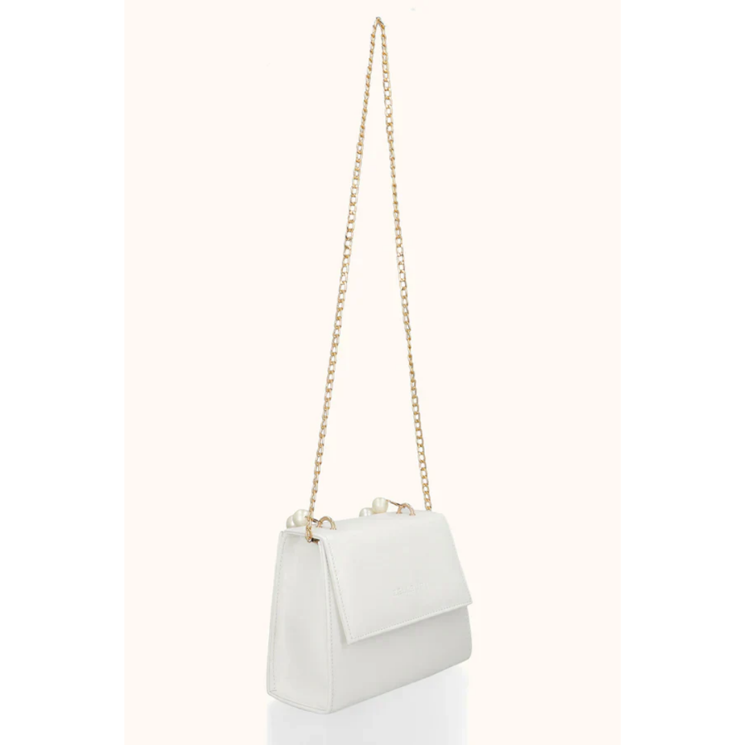 Pearl Handle Bag - White