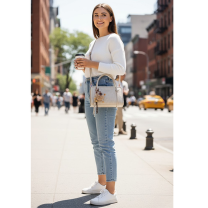 Premium Textured Handbag - Beige