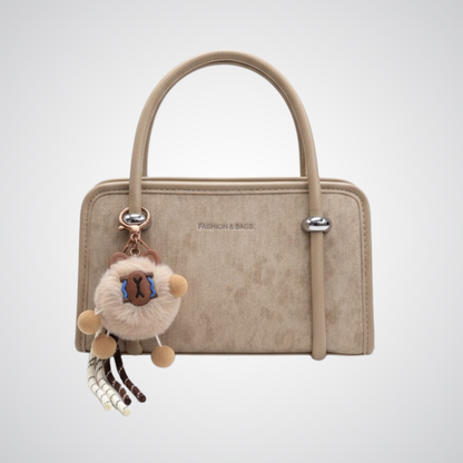 Premium Textured Handbag - Light Brown