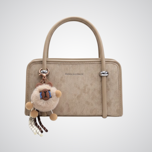 Premium Textured Handbag - Light Brown