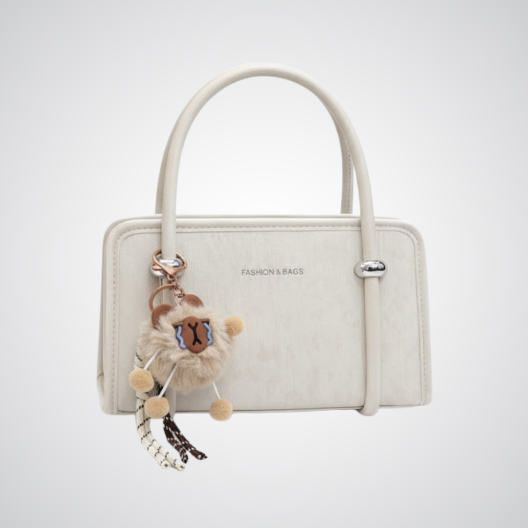 Premium Textured Handbag - White