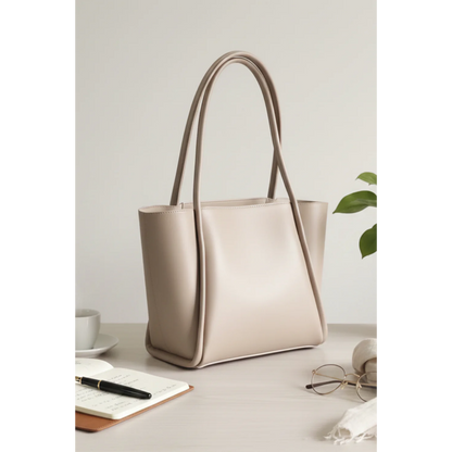 Pyramid Tote - Beige