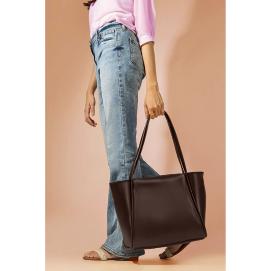 Pyramid Tote - Brown