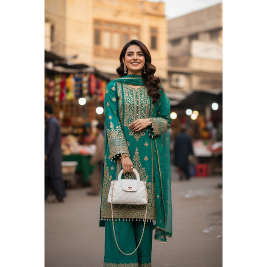 Quilted Mini Top-Handle Bag - White