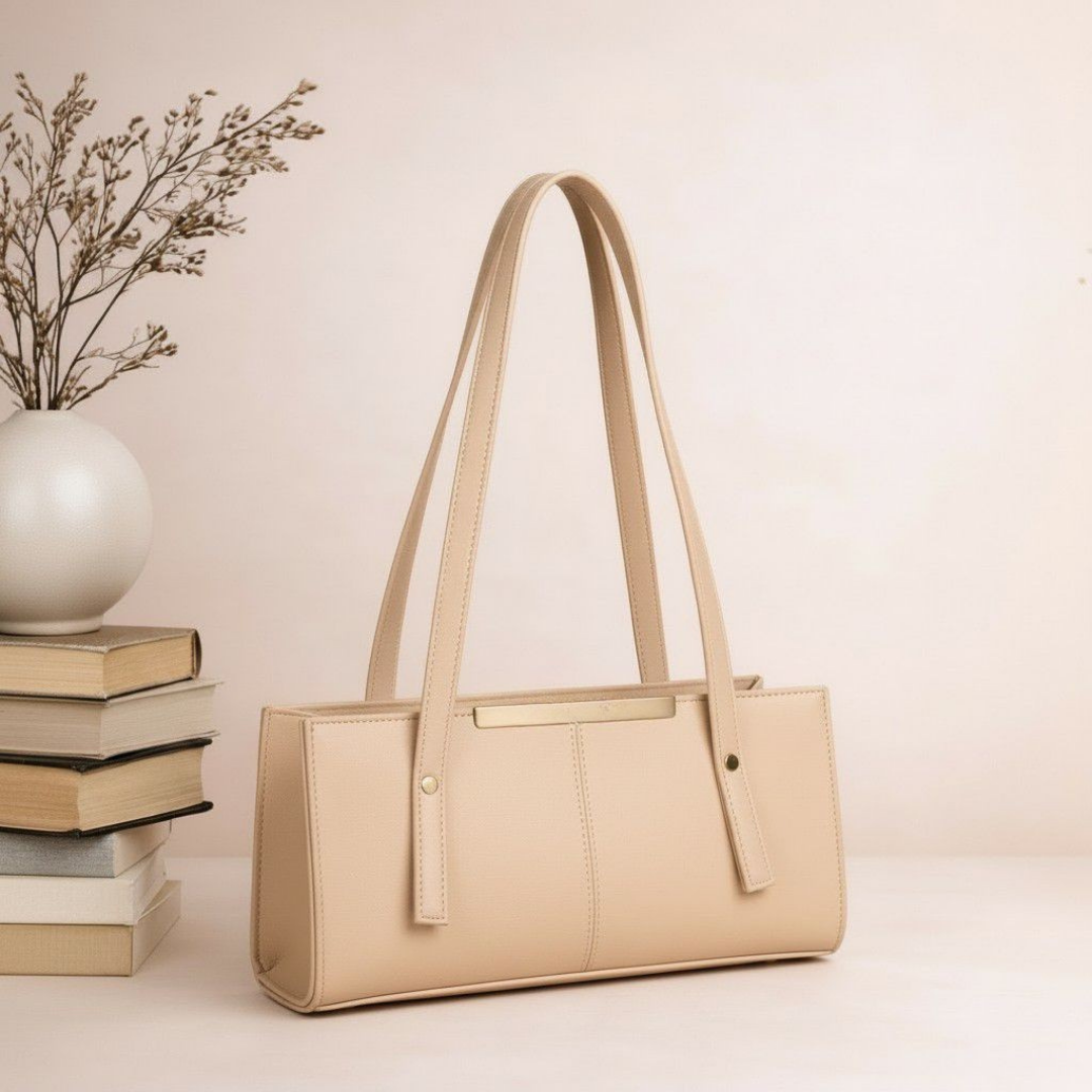 Rectangular Tote - Beige
